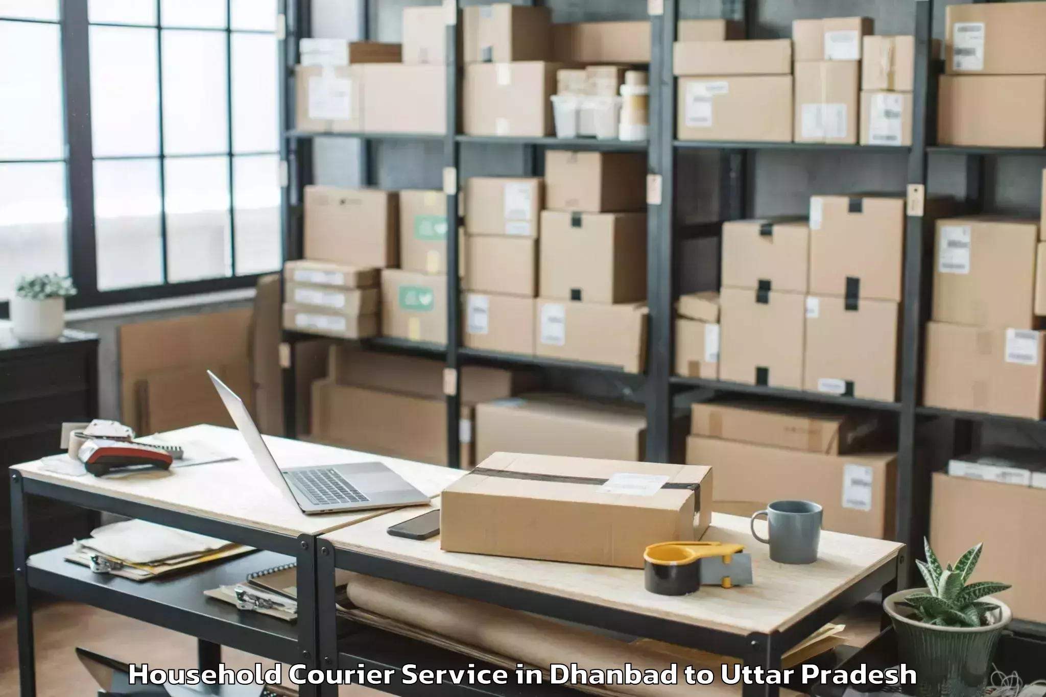 Quality Dhanbad to Pilkhuwa Household Courier